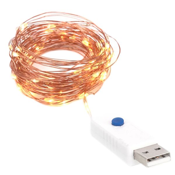 

10m 100 leds waterproof usb copper wire christmas decoration string light garden courtyard string light
