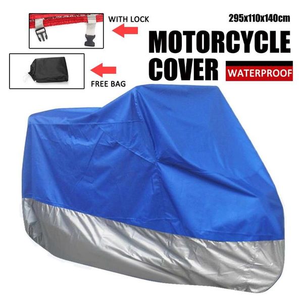 

4xl мотоциклов обложка universal outdoor uv protector scooter всесезонные водонепроницаемый велосипед дождь пылезащитный чехол 190t пыли при