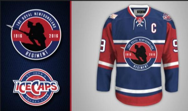 Benutzerdefinierte Männer Jugend Frauen Vintage St. John's IceCaps enthüllen Royal Newfoundland Regiment Hockey Jersey Größe S-5XL oder benutzerdefinierte Namen oder Nummern