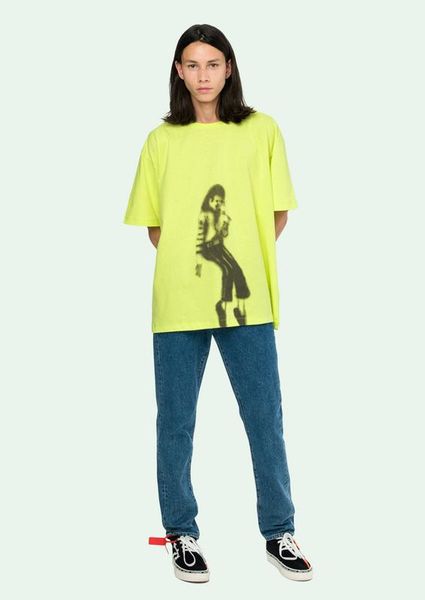 

19ss men designer t shirts men michael jackson printt-shirt off hip hop white luxury men shirt loose t-shirt ing, White;black