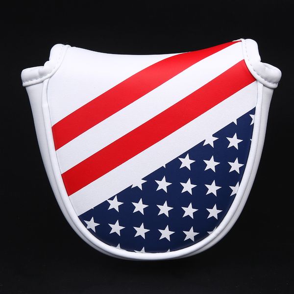 

siranlive golf mallet head cover putter cover with magnetic closure golf headcover usa flag ing