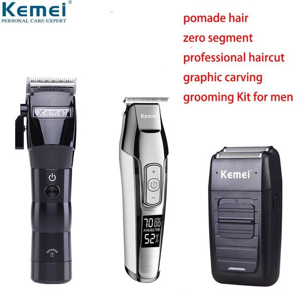 

100-240v kemei professional electric clipper cordless oil head trimmer beard shaver hair cutting machine barber mowermx190821