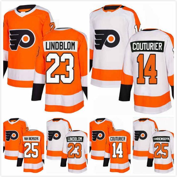 

Cu tom philadelphia flyer ean couturier jer ey 14 o kar lindblom 23 jame van riem dyk 25 kevin haye 13 tyler pitlick 18 titched 3xl, Black;red