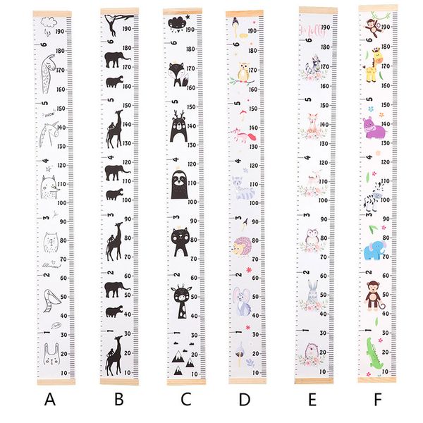 

200*21cm home decoration diy wall stickers nordic style 1pcs canvas mural children height ruler p props