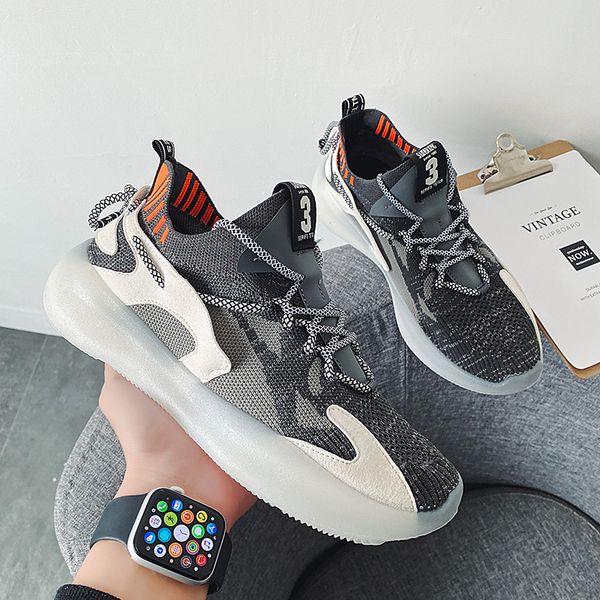 

fashion casual shoes men sneakers trainers youth male flykint sport shoes men dropshipping light tenis masculino adulto, Black