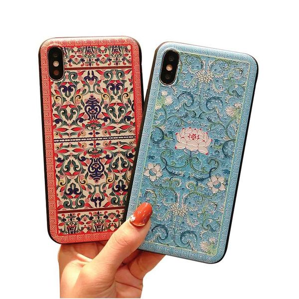 

tpu moble phone case for iphone 6 7 8 x xs max cover case 3d matte emboss for iphone cases