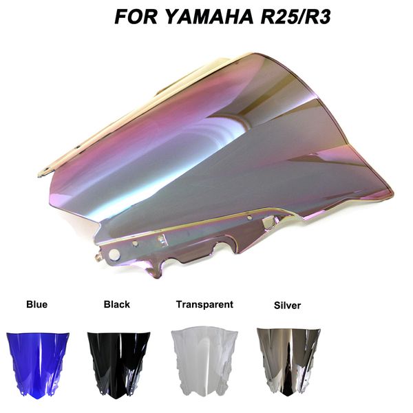 

лобовое стекло для 15-18 yamaha yzf r25 r3 мотоцикл мотоцикл double bubble стеклоомыватель обтекатели 2015 2016 2017 2018