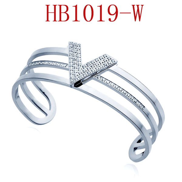 

2019 wholesale price stainless steel jewelry louis v bracelet friendship bracelets fashion designer jewelry women bangles, Black