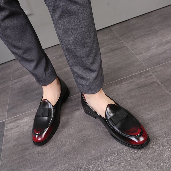 

nice design gradine color wingtip formal shoes men pointed toe casual wedding party liesure dress shoes zapatos de hombre, Black