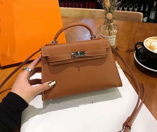 

New luxury 25cm 28cm 32cm genuine leather lock hand bag leather women handbag top handle ladie houlder bag women me enger bag