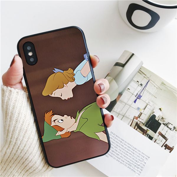 

fundas peter pan wendy cover for iphone 11 pro xs max xr case for iphone 8 7 6s plus 5s se 5 case soft silicone cover.