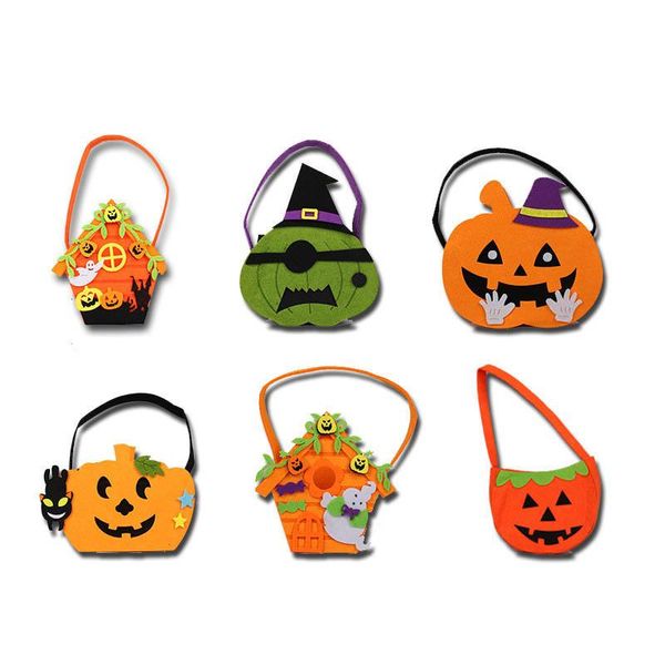 Halloween Kids Bolsas abóbora Crianças Bolsa festa dançante saco de doces presente dos desenhos animados das crianças Bolsas bebê Clutch Bag crianças Bolsas