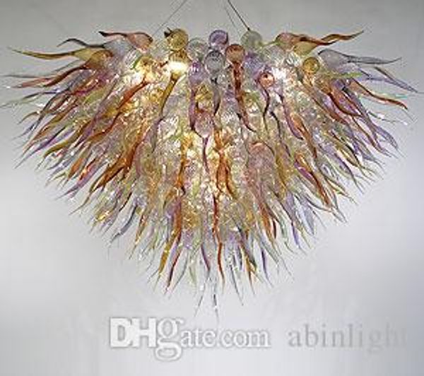 

art design blown glass chandelier light modern home decor 100% mouth blown borosilicate glass villa decoration crystal led chandelier