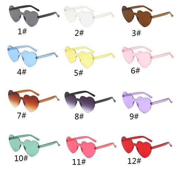 

heart fashion sunglasses designer sun glasses shades luxury eyeglasses men women eye glasses goggles one pieces rimless sunglass, White;black