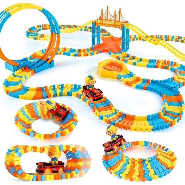 

новая детская головоломка творческий diy собрать мультфильм пингвин восхождение метро игрушка волшебный гоночный трек костюм игрушка