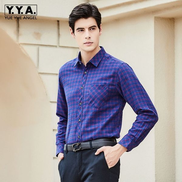 

new fashion mens long sleeve shirts camisa social masculina plaid printed koeran slim fit office work single breasted shirt top, White;black