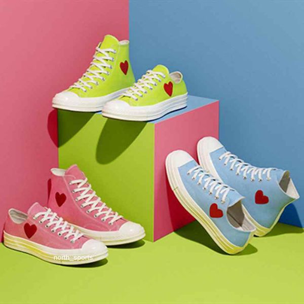 

1970s big love eyes play chuck 70 heart 70s hi canvas skate shoes classic 1970 canvas shoes jointly name skateboard casual sneakers, Black