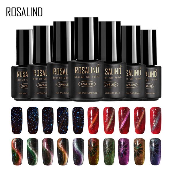 

rosalind gel 1s new 3d magnetic cat eye nail gel varnish soak off uv glitter long-lasting lacquer strong effect nail art