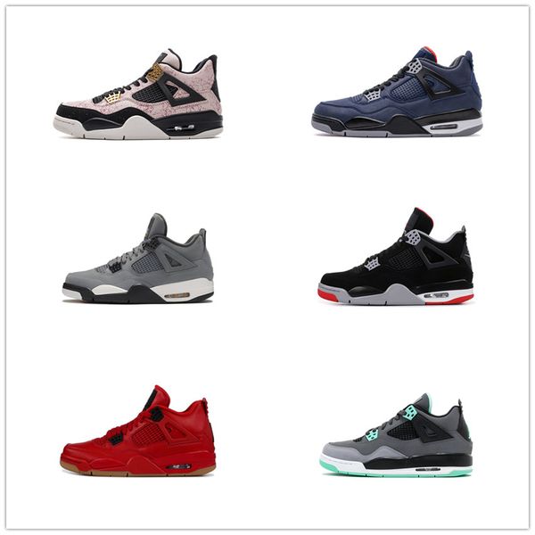 

wholesale jumpman 4 4s men's basketball shoes black cat 2020 what the neon cool grey winterized loyal blue designer shoes sports shoes