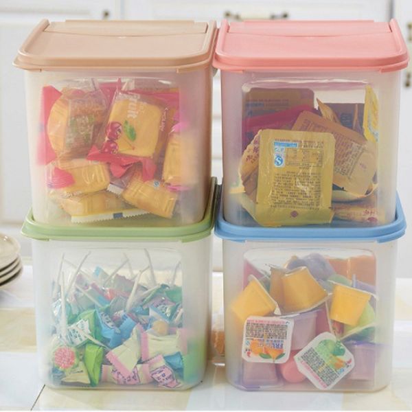 

pp practical environmental kitchen sealed box storage barrel collecting tank dessert container rice organizer cereal bean