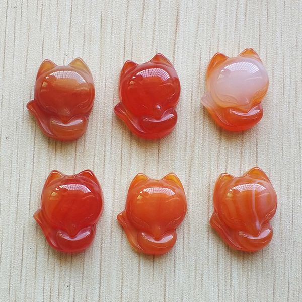

new fashion natural red onyx fox charms pendants for diy jewelry making 6pcs/lot wholesale, Silver