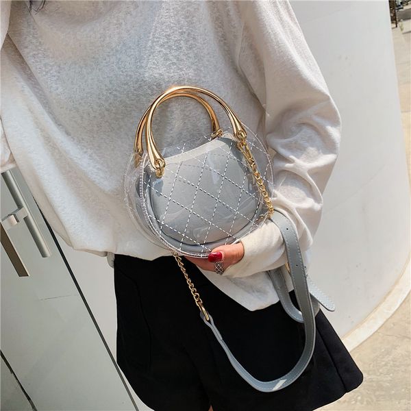 

2020 new fashion women's pu shoulder bag fashion transparent different size bags women's bag
