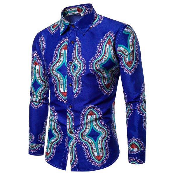 

2019men shirt floral printing long sleeve shirts men clothes flowers 3d printed shirts vintage linen casual men shirt new spring, White;black