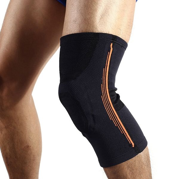 

knee support elastic sports leg knee elastic pad outdoor sports pads, Black;gray