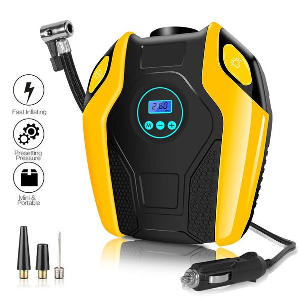 

12v 150psi 25l / min car mini portable air compressor electric tire inflator pump w/ display with strong power