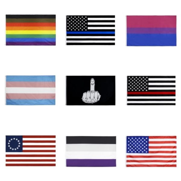 

american flag trump hand waving flag with flagpole no. 8 14*21cm trump campaign flag trump election flags xd23673#243