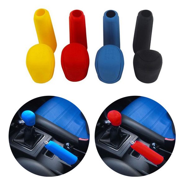 

2pcs silicone gear shift knob cover car handbrake cover hand brake for
