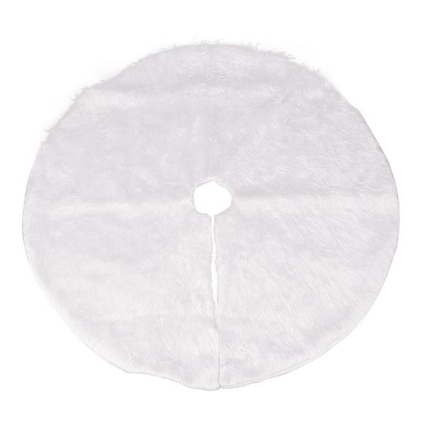 

home outdoor christmas decoration white plush christmas tree skirt