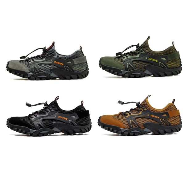 

summer beach water and land swimming non-slip climbing breathable shoes durable hiking men cool wading sports beach shoes, Black