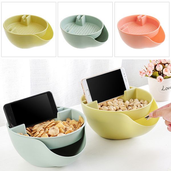 

useful multifunctional double layer dry fruit candy containers melon nut seeds storage box