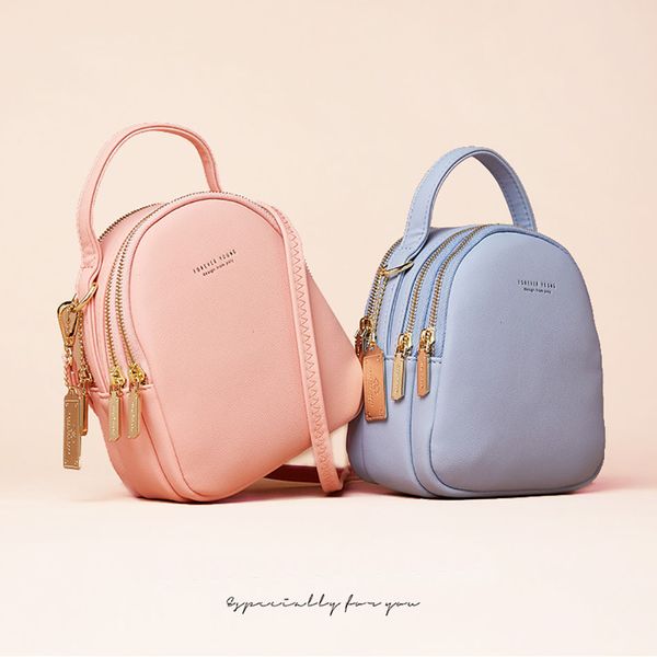 

pu leather women's backpack solid color large capacity school bags for girls brief waterproof female backpack