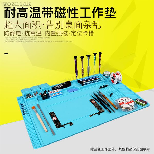 

s-160 radio magnetic high temperature resistant silicone antistatic mat rubber gasket mobile computer repair insulation pad