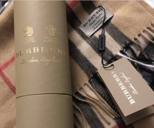 

С Ролл Tube Box Gift 2019 Winter Luxury 100% кашемира шарф мужчин и женщин конструктора Классический Большой плед шарфы пашмины Бесконечность Scarf735e #