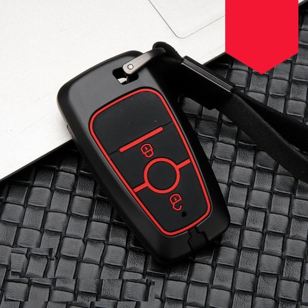 

carbon fiber alloy+silicone car key fob shell cover case for mondeo fusion f150 mustang explorer edge ecosport f-150 f-250
