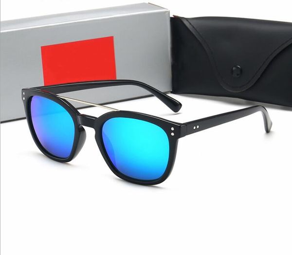 

brand designer vintage pilot men women 58mm 62mm uv400 aviation mirror mirror glass lens sunglasses with cases driving delivery, White;black