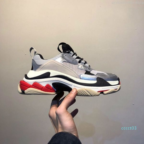 

2019 fashion paris casual shoes luxury shoes 17fw triple-s dad for men women beige black ceahp sports designer triple s size 36-45 ct03