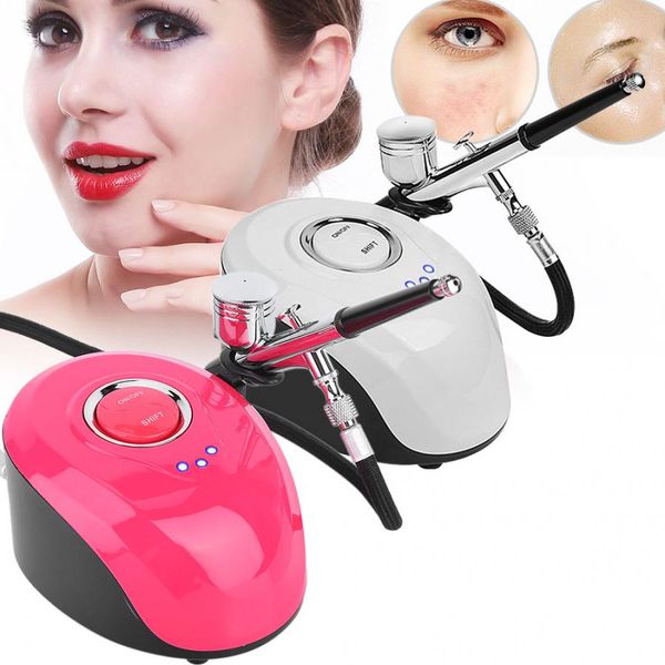 Maschera facciale a LED Micro-nano Spruzzatore di ossigeno idratante Macchina per il ringiovanimento della pelle Mini compressore Dispositivo di bellezza Cura del viso s