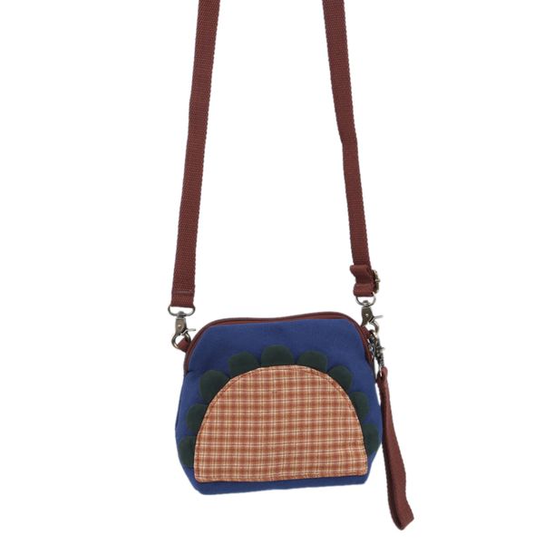 

women's handbag mini student mobile phone simple single shoulder messenger bag casual clamshell flower handbag