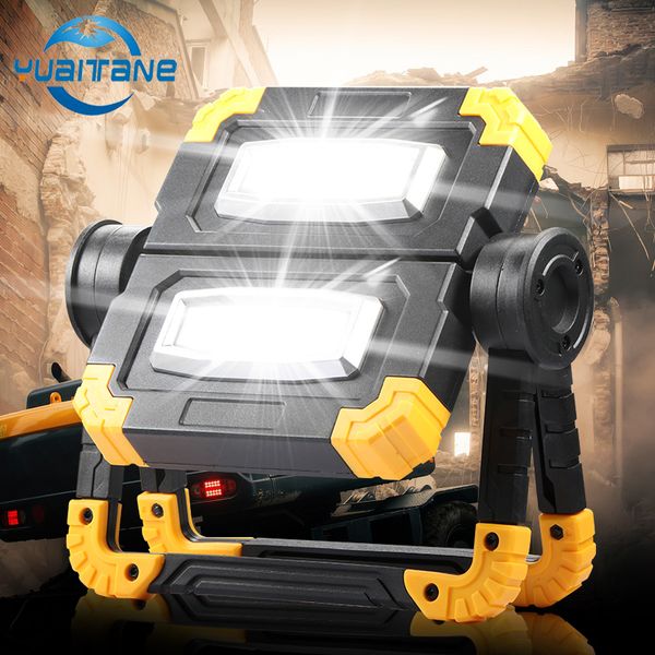 

portable lanterns 100w led spotlight super bright work light folding rotary outdoor camping lamp searchlight