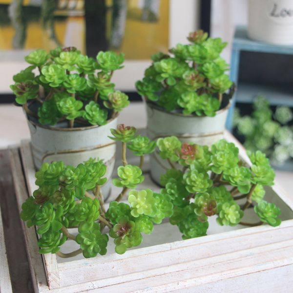 

1pc 24 heads creative artificial plant fake succulent landscape land lotus rare plants flower diy home garden wedding decoration