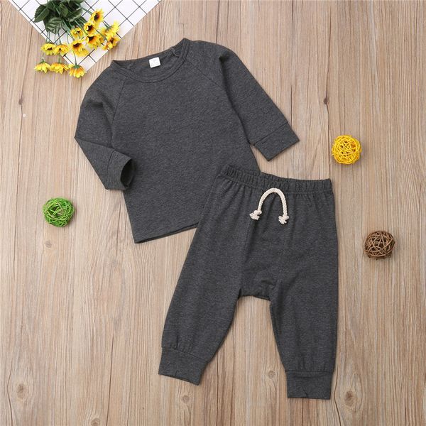 

2pcs новорожденной одежды baby boy девушка полосатой пижама ночное пижама pjs набор одежда, White