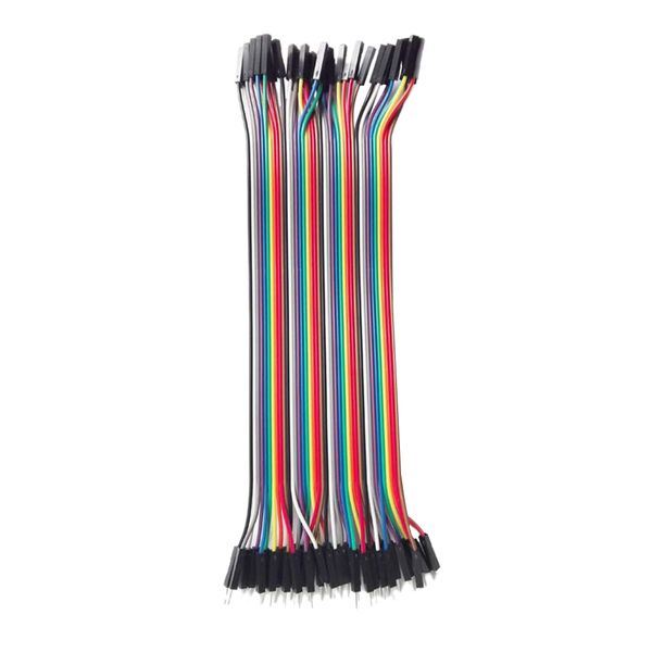 

dupont line 40pcs multicolored dupont wire 40pin male to female, breadboard jumper wires ribbon cables kit for arduino
