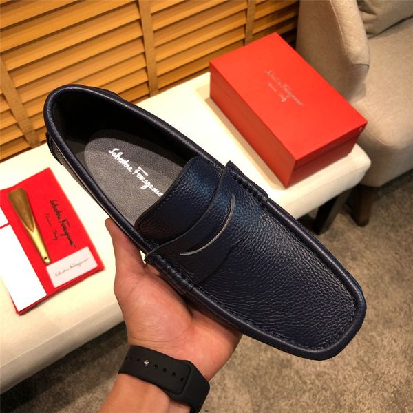 

2019 ntparker fashion classic dress mens shoes genuine leather red /black loafers slip on men prom shoes italian luxury, big size 46