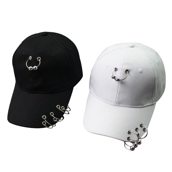 

summer 2019 baseball cap women men fashion baseball cap iron hoop snapback hip hop flat hat adjustable caps, Blue;gray