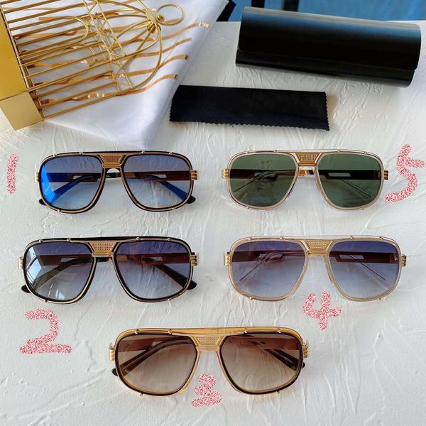 

mod665 men's sunglasses fashion trend metal frame original box eyewear summer new outing driving women's uv protection high-end de, White;black
