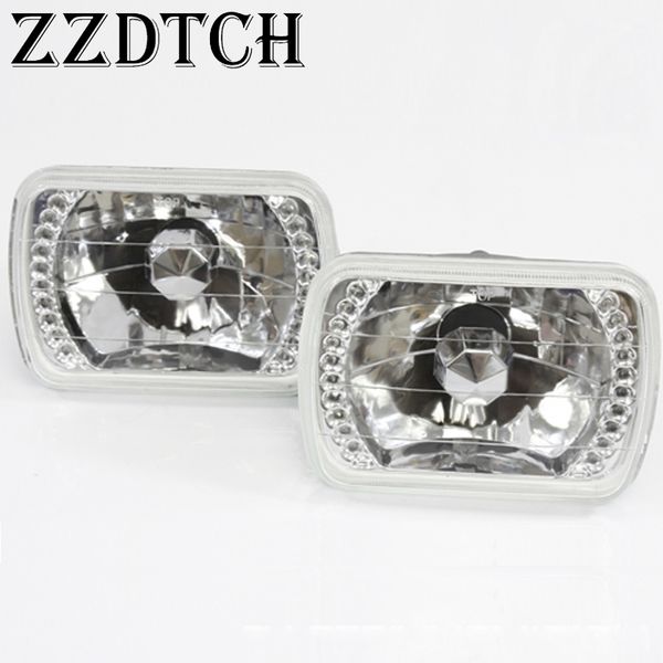 

zzdtch 2pcs 12v 7inch square universal led head lamp used for pick-up head lamp